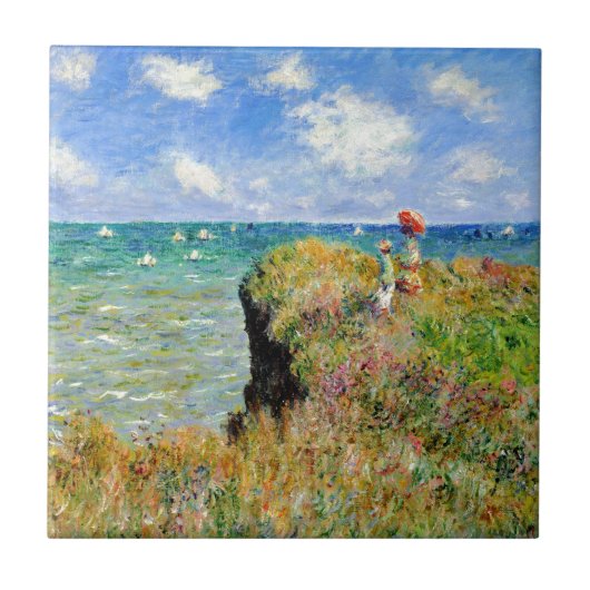 Weg Claude Monets Clifftop Fliese (Vorderseite)
