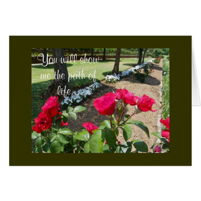 Weg der Leben-Karte - Psalm-16:11 (Vorderseite (Horizontal))