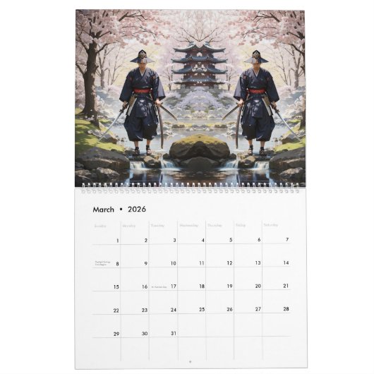 Weg der Samurai Kalender (Mär 2026)