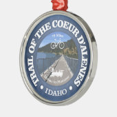 Weg des Coeur d'Alene (Radweg c) Ornament Aus Metall (Links)