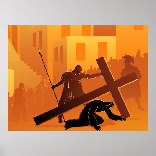 Weg des Kreuzes 7th Station Poster (Vorne)