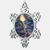 Weg des Lebens Schneeflocken Zinn-Ornament (Rechts)