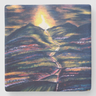 Weg des Lebens Steinuntersetzer