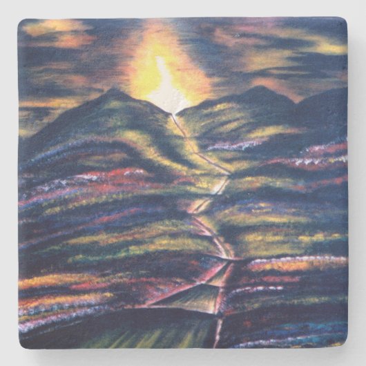 Weg des Lebens Steinuntersetzer (Vorderseite)