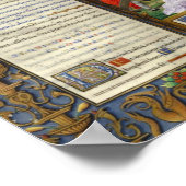 Weg des mittelalterlichen KreuzRenaissance-Manuskr Poster (Ecke)