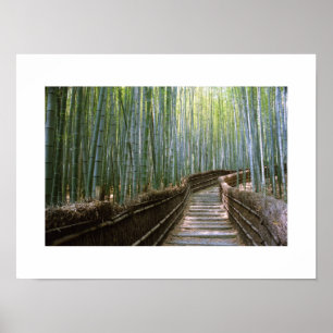 Weg durch Bamboo: Kyoto, Japan Poster