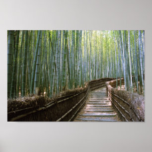 Weg durch Bamboo: Kyoto, Japan Poster