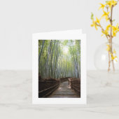 Weg durch Bamboo - Sagano, Kyoto Karte (Gelbe Blume)