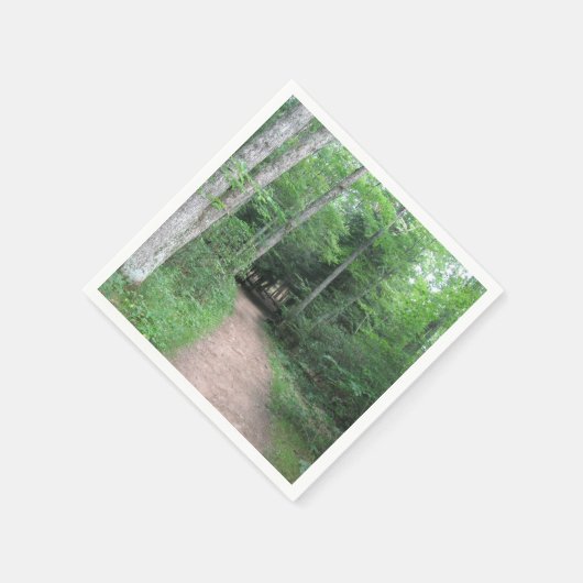 Weg durch das Waldbuch Napkin Serviette (Ecke)
