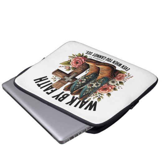 Weg durch den Glauben Laptopschutzhülle (Vorne Knopf)