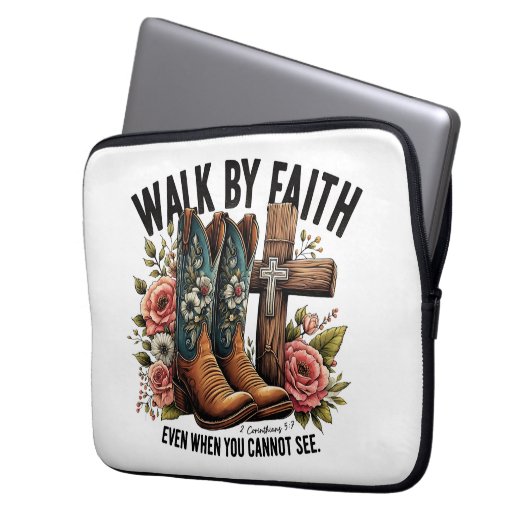 Weg durch den Glauben Laptopschutzhülle (Vorderseite Links)