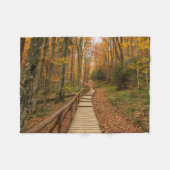 Weg durch den Herbstwald. Fleecedecke (Vorderseite (Horizontal))