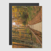 Weg durch den Herbstwald. Magnetkarte (Vorne/Hinten)