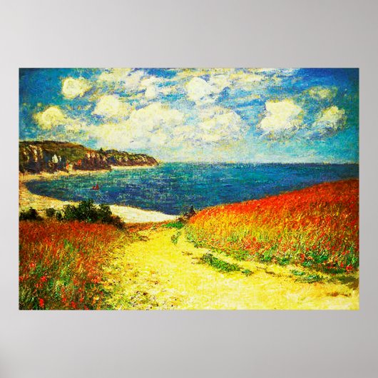 Weg durch den Mais in Pourville, 1882 Poster (Vorne)