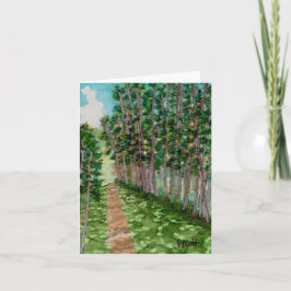 Weg durch den Wald Dankeskarte