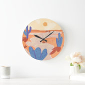 Weg durch die gemalte Wüste Große Wanduhr (Zuhause)