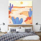 Weg durch die gemalte Wüste Leinwanddruck (Insitu (Schlafzimmer))