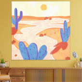 Weg durch die gemalte Wüste Leinwanddruck (Insitu (Wohnzimmer))