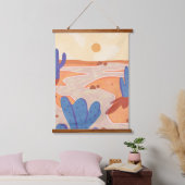 Weg durch die gemalte Wüste Wandteppich Mit Holzrahmen (Schlafzimmer)