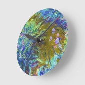 Weg durch die Iris Claude Monet Runde Wanduhr (Winkel)
