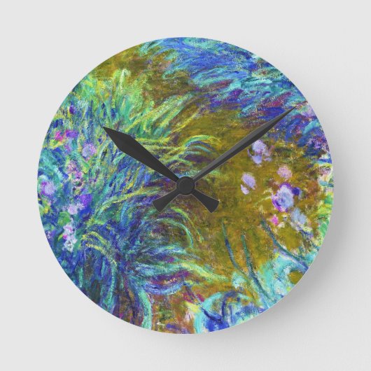 Weg durch die Iris Claude Monet Runde Wanduhr (Vorderseite)
