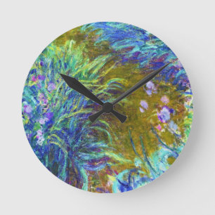 Weg durch die Iris Claude Monet Runde Wanduhr