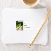 Weg durch die Kennzeichnung der landwirtschaftlich Adressaufkleber (Insitu)