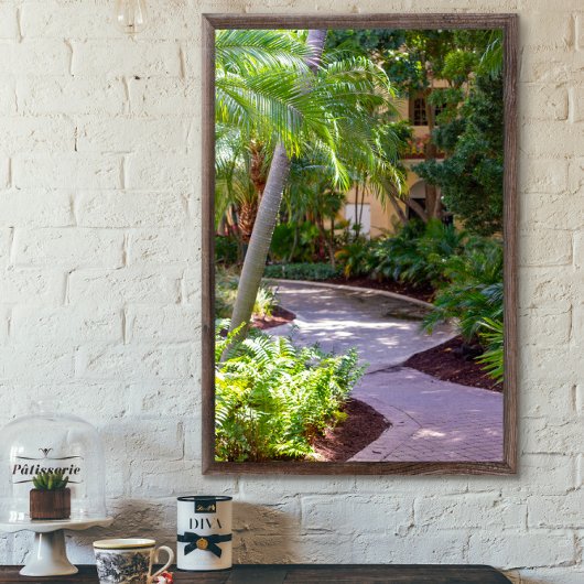 Weg durch die Palmen Poster