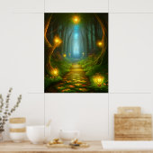 Weg durch die verzauberte Forest Fantasy Art Poster (Küche)