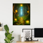 Weg durch die verzauberte Forest Fantasy Art Poster (Heimbüro)