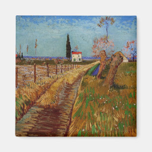Weg durch ein Feld, Weiden von Vincent van Gogh Magnet