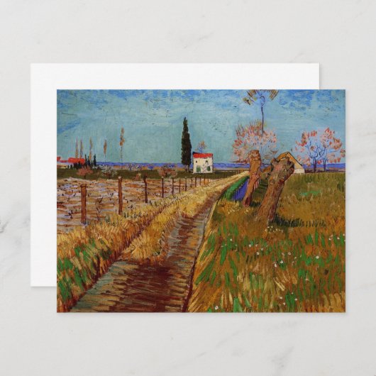 Weg durch ein Feld, Willows von Vincent van Gogh (Vorne/Hinten)