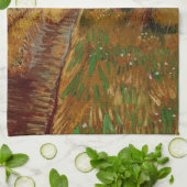 Weg durch ein Feld, Willows von Vincent van Gogh Geschirrtuch (Gefaltet)