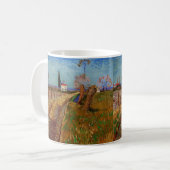 Weg durch ein Feld, Willows von Vincent van Gogh Kaffeetasse (Vorderseite Links)