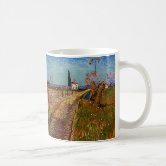 Weg durch ein Feld, Willows von Vincent van Gogh Kaffeetasse (Rechts)