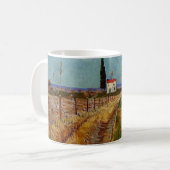 Weg durch ein Feld, Willows von Vincent van Gogh Kaffeetasse (Vorderseite Links)