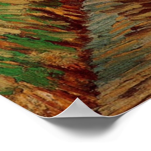 Weg durch ein Feld, Willows von Vincent van Gogh Poster (Ecke)