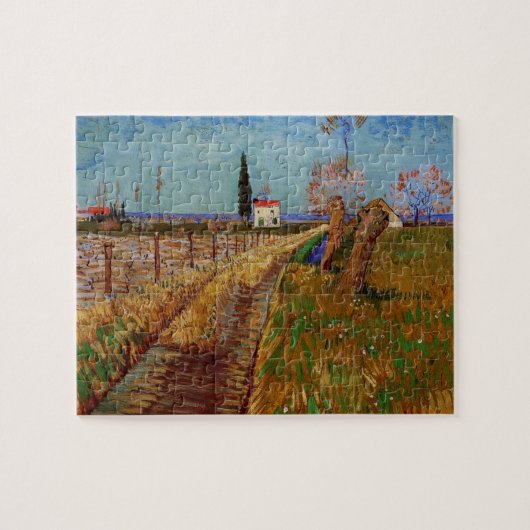 Weg durch ein Feld, Willows von Vincent van Gogh Puzzle (Horizontal)