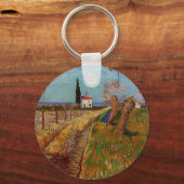 Weg durch ein Feld, Willows von Vincent van Gogh Schlüsselanhänger (Vorderseite)