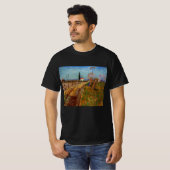 Weg durch ein Feld, Willows von Vincent van Gogh T-Shirt (Vorne ganz)