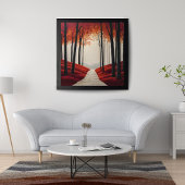 Weg durch einen dichten Wald Fotodruck
