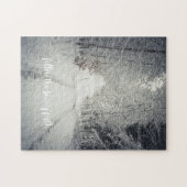 Weg durch einen schneebedeckten Winterwald Puzzle (Horizontal)