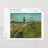 Weg durch Feld mit Willows Van Gogh Fine Art Postkarte (Vorne/Hinten)