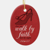 Weg durch Korinther-5:7 Bibel-Vers-Zitat des Keramikornament (Hinten)