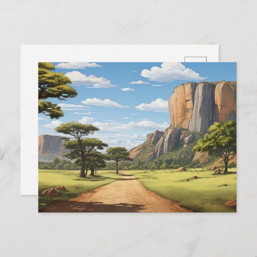 Weg durch Simbabwe Postkarte (Vorne/Hinten)