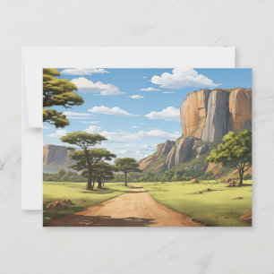 Weg durch Simbabwe Postkarte