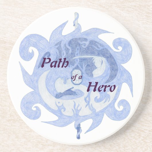 "Weg eines Heldes" Emblem (mit Titel) Getränkeuntersetzer (Vorne)