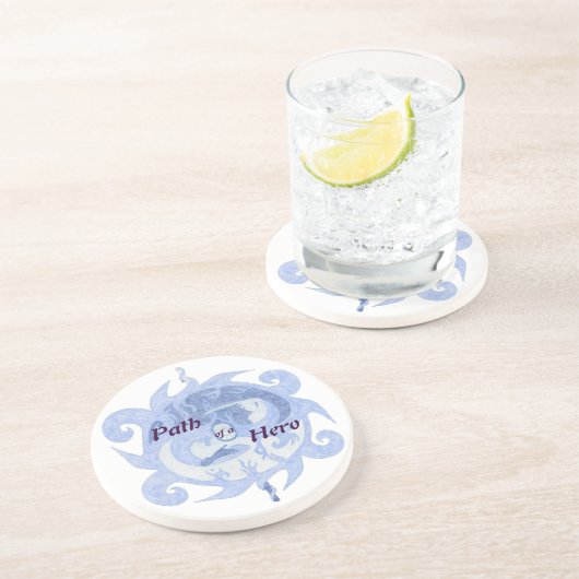"Weg eines Heldes" Emblem (mit Titel) Getränkeuntersetzer (Seite)