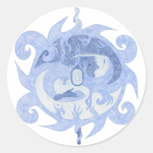 "Weg eines Heldes" Emblem Runder Aufkleber