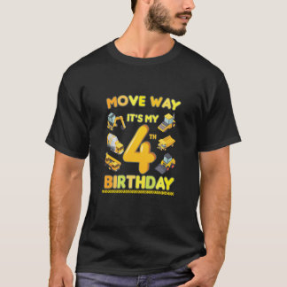 weg, es ist mein 4. Geburtstag Bauthema T-Shirt